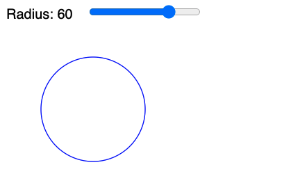 Change radius with UI slider